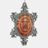 Monte Le Conte Benchmark Tennessee Grosser Smoking Schneeflocken Zinn-Ornament (Links)