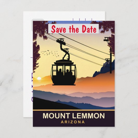 Monte Lemmon, Arizona, Travel Postcard, Save The Date (Vorne/Hinten)