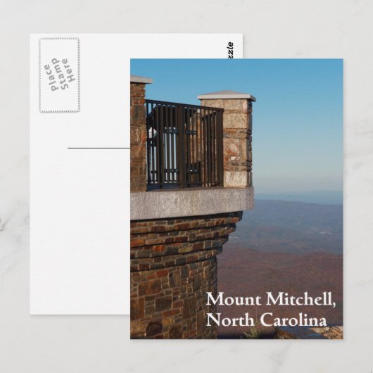 Monte Mitchell, North Carolina Postkarte (Vorne/Hinten)