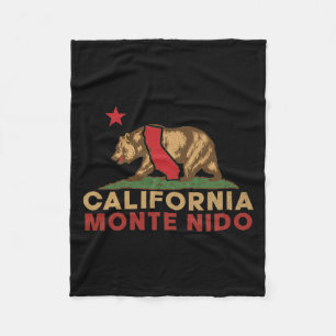 Monte Nido Kalifornien Vintage-Bär Retro-Staat Fleecedecke
