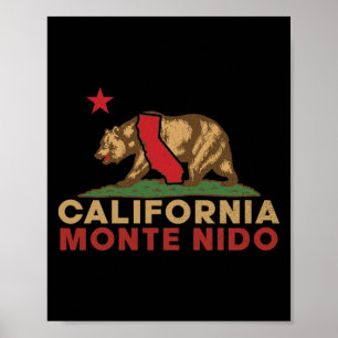 Monte Nido Kalifornien Vintage Bear Retro Bundesla Poster