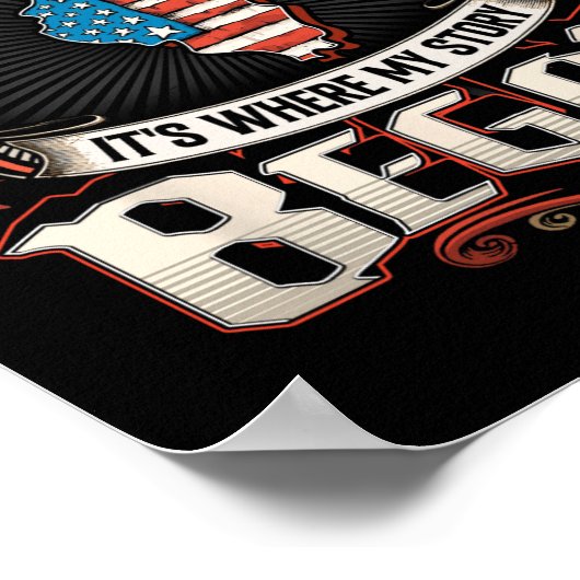 Monte Olive Illinois Usa Flag 4. Juli Poster (Ecke)