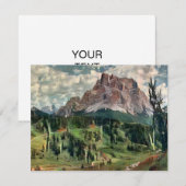 Monte Pelmo Malerei Postkarte (Vorne/Hinten)