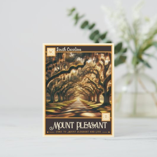Monte Pleasant, South Carolina | VINTAG Postkarte (Stehend Vorderseite)