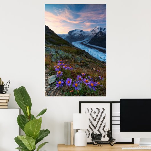 Monte Rosa Glacier | Schweiz Poster (Heimbüro)