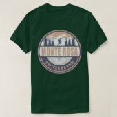 Monte Rosa - Schweiz Alp Piazza della Riforma Vint T-Shirt (Design vorne)