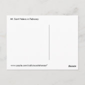 Monte Saint Helens im Februar Monochrome Postkarte (Rückseite)