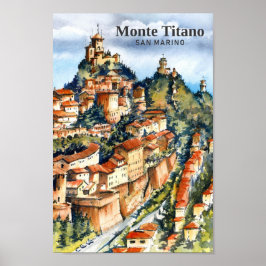 Monte Titano San Marino Pinakothek Züst Poster