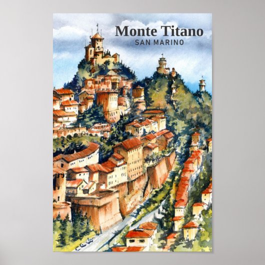 Monte Titano San Marino Pinakothek Züst Poster (Vorne)