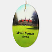 Monte Vernon Oval Keramik Ornament (Links)