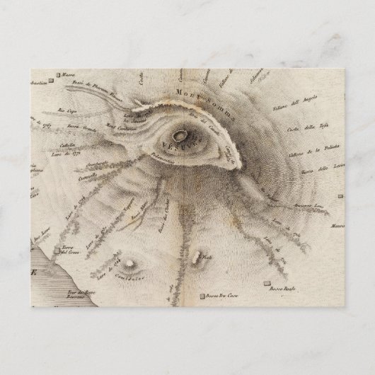 Monte Vesuve Postkarte (Vorderseite)