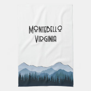 Montebello VA Blue Ridge Mountains Benutzerdefinie Geschirrtuch