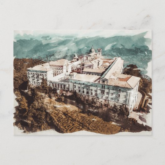 Montecassino Toskana Italien Historisches Kloster Postkarte (Vorderseite)