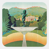 Montecatini Quadratischer Aufkleber (Vorderseite)