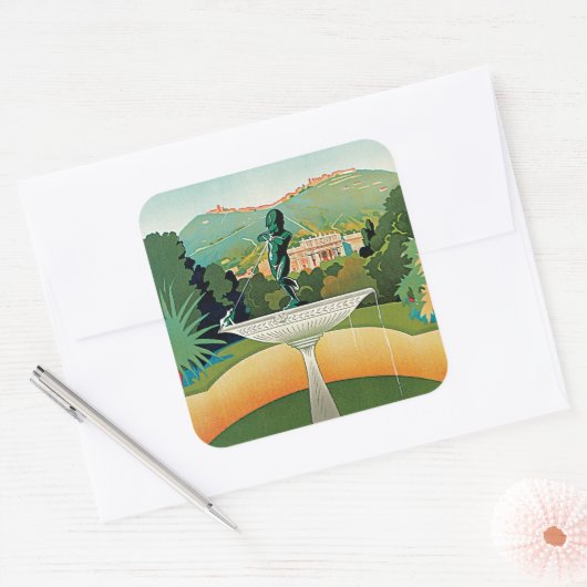 Montecatini Quadratischer Aufkleber (Umschlag)