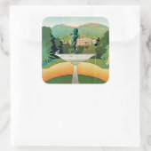 Montecatini Quadratischer Aufkleber (Tasche)