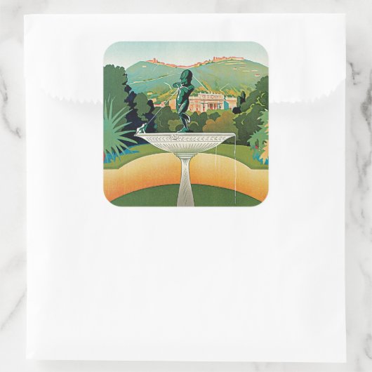 Montecatini Quadratischer Aufkleber (Tasche)