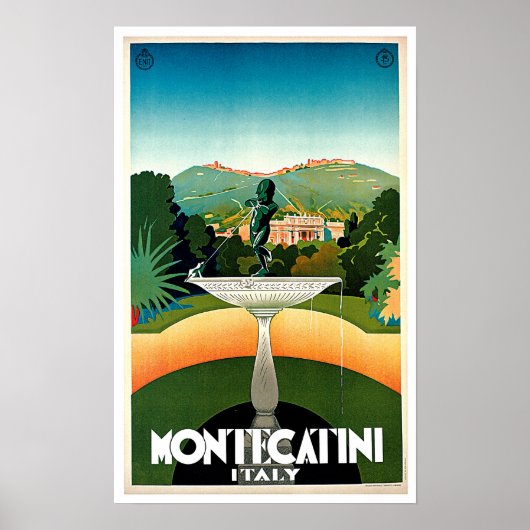 Montecatini Toskana Italien Vintage Poster (Vorne)