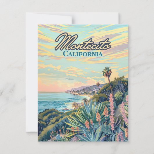 Montecito California Santa Barbara Coastline Card (Vorderseite)