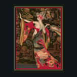 Montedoro-Art-Deco-asiatische Mode Poster<br><div class="desc">Farblich,  Art Déco der 20er Jahre,  asiatische Mode,  Print von Marco Montedoro</div>