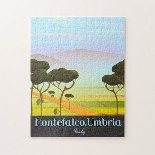 Montefalco, Italienisches Reiseplakat Puzzle