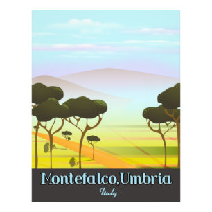 Montefalco, Umbrien Italien Reiseplakat Fotodruck