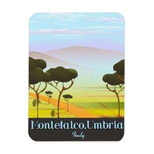 Montefalco, Umbrien Italien Reiseplakat Magnet