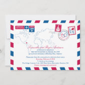 Montego Bay Jamaica Airmail Post Hochzeit Empfang Einladung (Vorderseite)