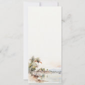 Montego Bay Jamaica Landscape Wedding Menu Card Einladung (Rückseite)