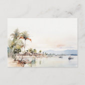 Montego Bay Jamaica Landschaft Hochzeitsempfang Begleitkarte (Rückseite)