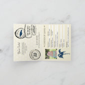 Montego Bay Jamaica Passport Hochzeitseinladung Einladung (Innenseite)