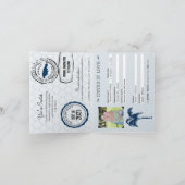 Montego Bay Jamaica Passport Wedding Einladung (Innenseite)