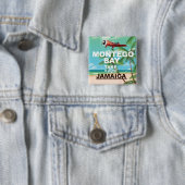 Montego Bay Jamaica Reiseplakat Button (Beispiel)
