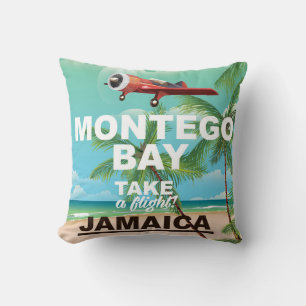 Montego Bay Jamaica Reiseplakat Kissen