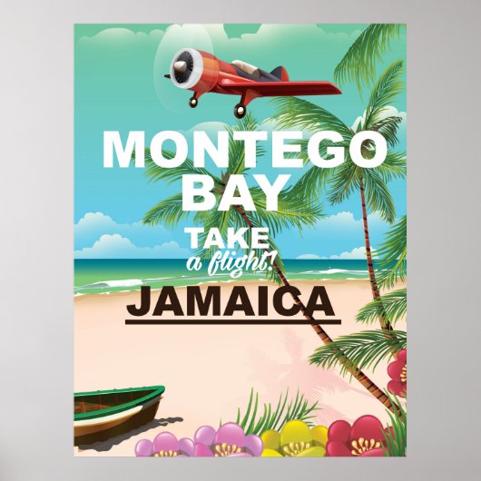Montego Bay Jamaica Reiseplakat Poster (Vorne)