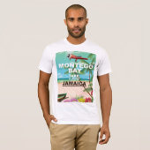 Montego Bay Jamaica Reiseplakat T-Shirt (Vorne ganz)