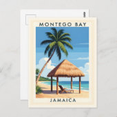 Montego Bay Jamaica Reiseplan - TROPISCHE INSEL Postkarte (Vorne/Hinten)