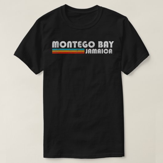 Montego Bay Jamaica Retro Vintage Reise T-Shirt (Design vorne)