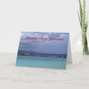 MONTEGO BAY JAMAICA SHADES OF BLUE CARD KARTE