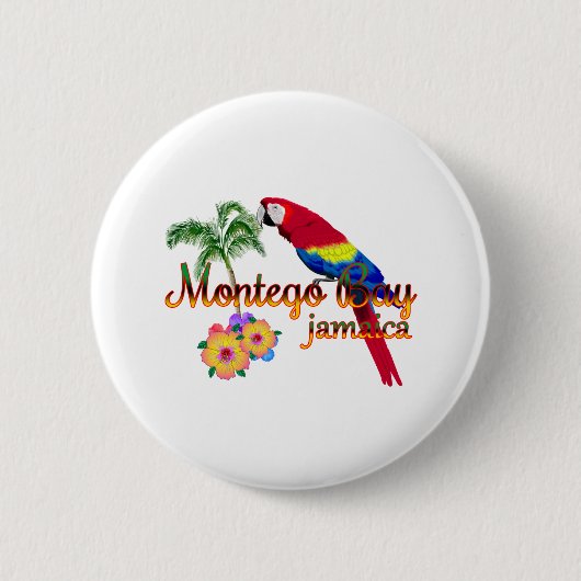 Montego Bay Jamaica Tropfapfel Button (Vorderseite)