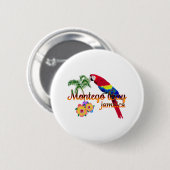 Montego Bay Jamaica Tropfapfel Button (Vorne & Hinten)