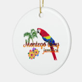 Montego Bay Jamaica Tropical Parrot Keramik Ornament (Links)