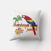 Montego Bay Jamaica Tropical Parrot Kissen (Rückseite)