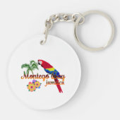 Montego Bay Jamaica Tropical Parrot Schlüsselanhänger (Rückseite)