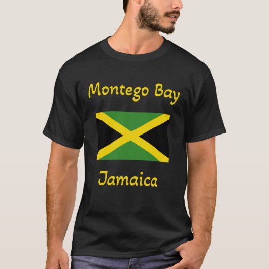 Montego Bay Jamaica u2013 Jamaikanische Flagge T-Shirt (Vorderseite)