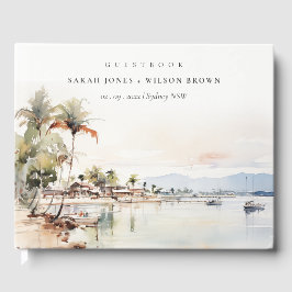 Montego Bay Jamaica Wasserfarbenwelt Hochzeit Gästebuch