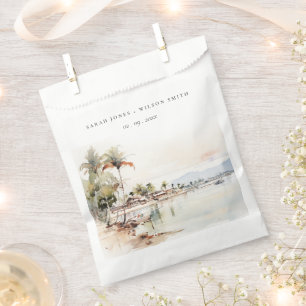 Montego Bay Jamaica Wasserfarbenwelt Hochzeit Geschenktütchen