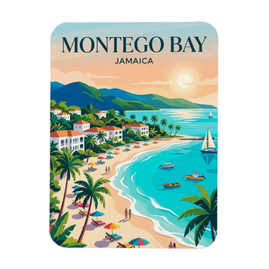 Montego Bay Jamaika Magnet (Vertikal)
