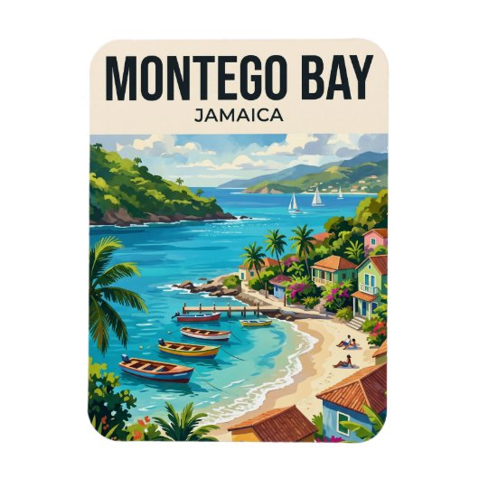 Montego Bay Jamaika Magnet (Vertikal)