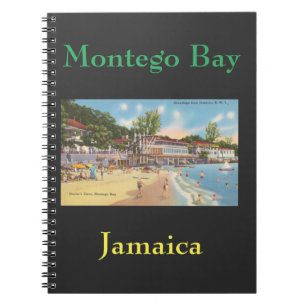 Montego Bay, Jamaika Vintages Foto - Doctor's Cave Notizblock